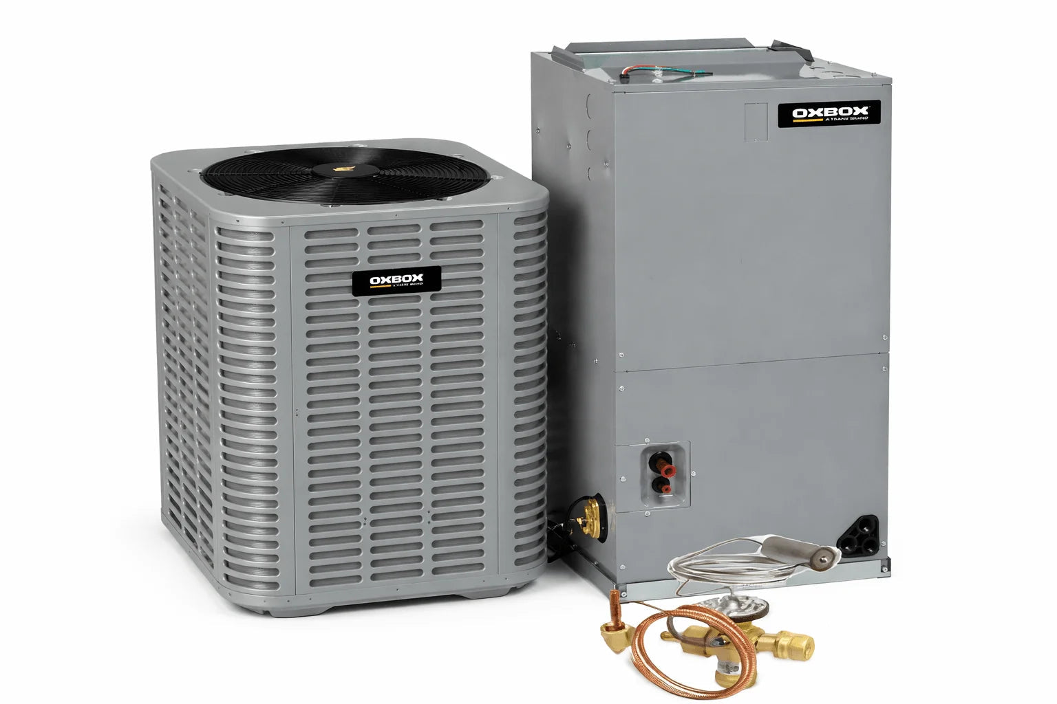 OXBOX BY TRANE 2 Ton HVAC System – J5AC5024A1000AA Condenser, 5JMM4A0B30S21SA Wall-Mount Air Handler, 5AYTXVH3A1836A TXV Kit | 14.3 SEER2 | R454B OXBOX BY TRANE