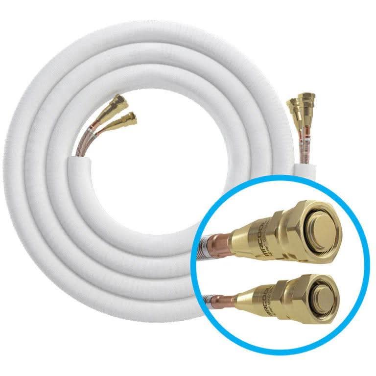 MRCOOL 15 ft. Pre-Charged 3/8″ x 3/4″ No-Vac Quick Connect Line Set for Central Ducted and Universal Series – NV15-3834 WholesaleHVACDirect