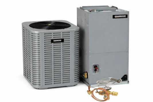 Oxbox 3 Ton 13.4 SEER2 R454B Air Conditioning System with ECM Air Handler & TXV Kit – J5AC3036A1000AA, J5AH5E60A1C00AA, 5AYTXVH3A1836A OXBOX BY TRANE