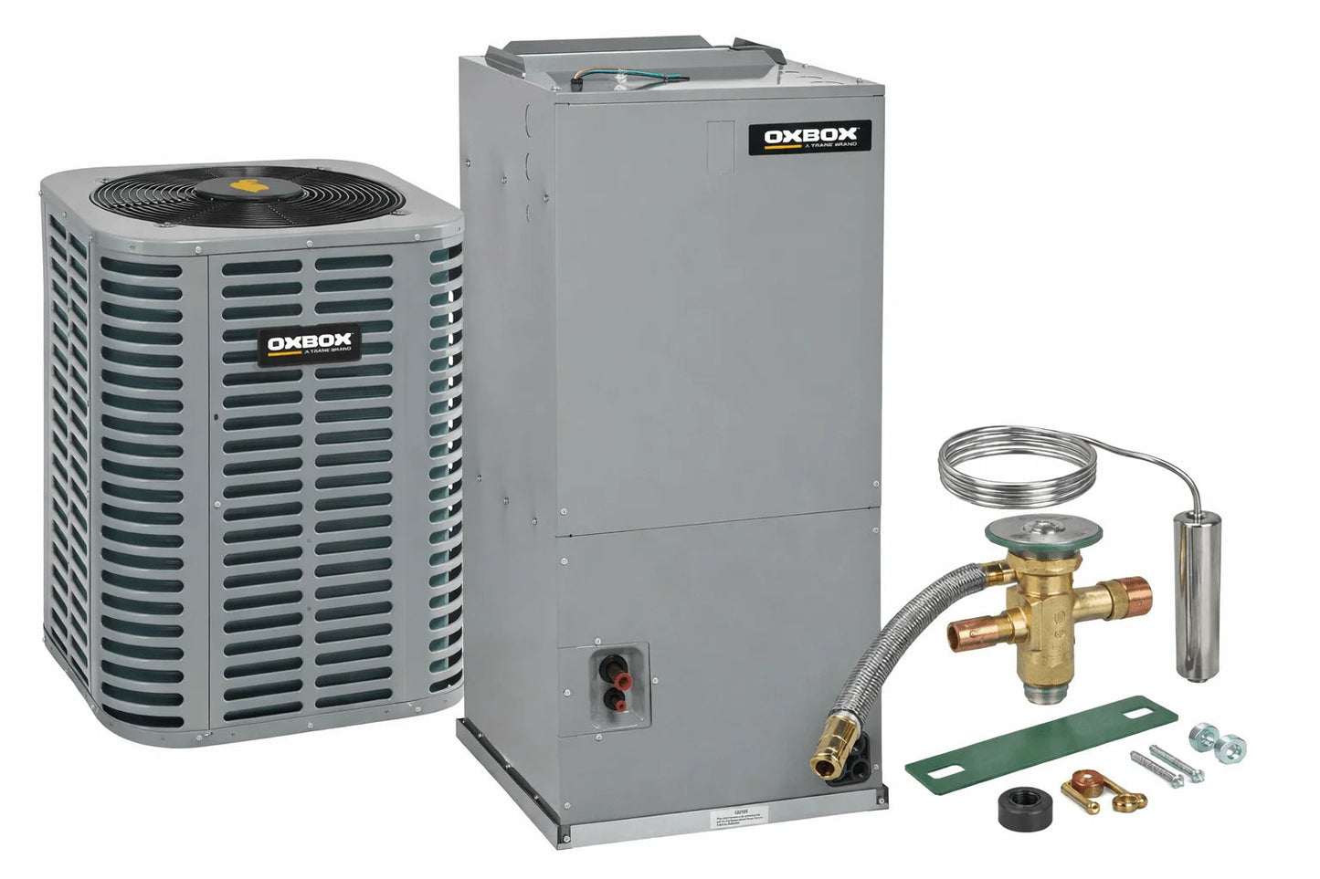 OXBOX BY TRANE 3 Ton Heat Pump Split System with 5 Ton Indoor Air Handler & TXV – J5HP5036A1000AA ,J5AH5E60A1C00AA , 5AYTXVH3A1836A OXBOX BY TRANE