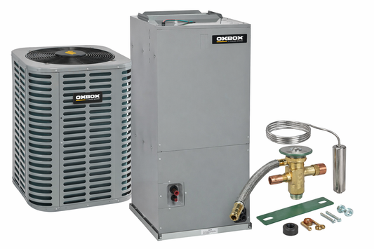 OXBOX BY TRANE 5 Ton 14.3 SEER2 Split-System Heat Pump with ECM Air Handler and R454B TXV Kit – J5HP5061A1000AA, J5AH5E60A1C00AA, 5AYTXVH3A6000A OXBOX BY TRANE