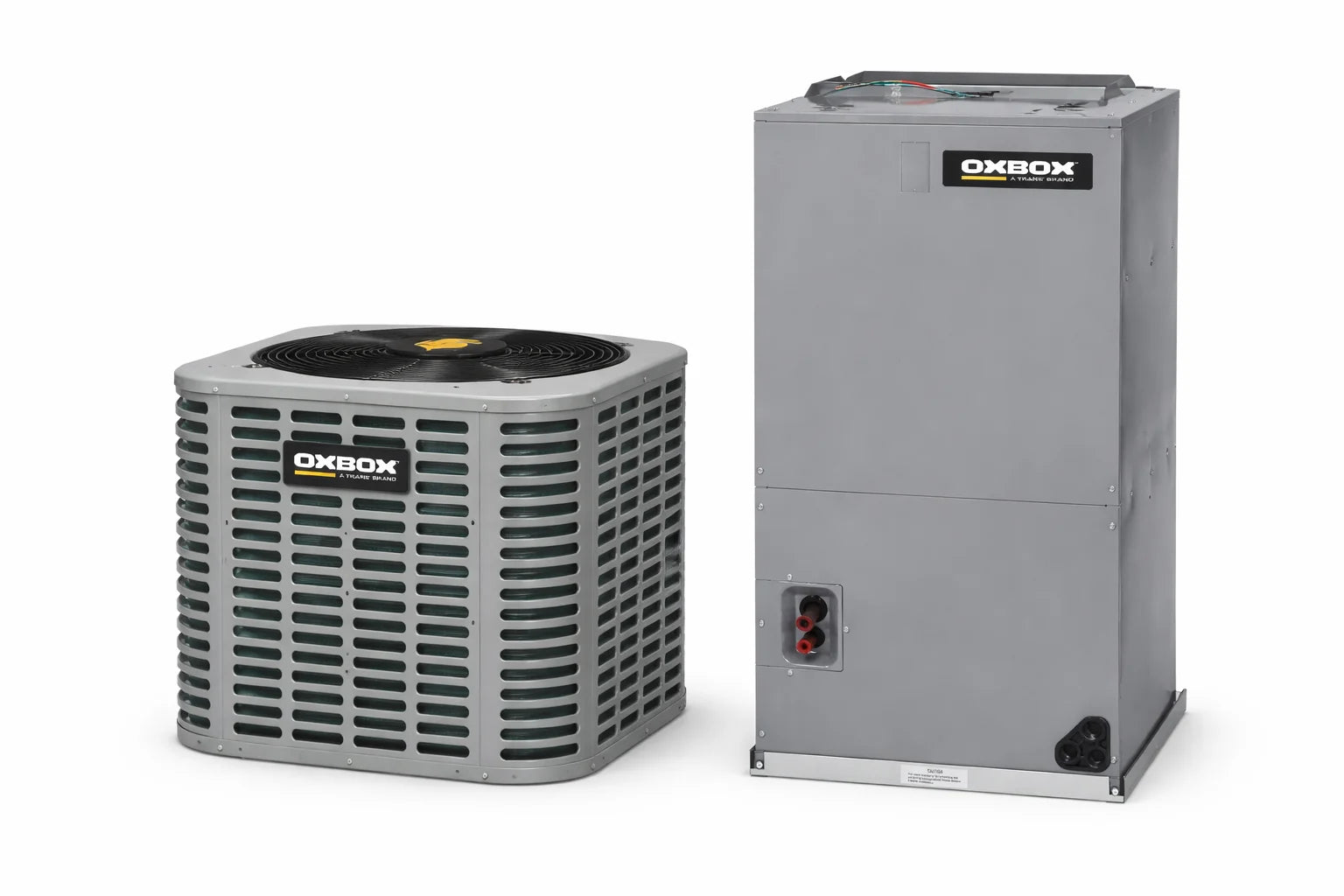 OXBOX BY TRANE J5HP5018A1000AA Heat Pump System with J5AH4P18A1A00AA Air Handler – 1.5 Ton, 14.3 SEER2 OXBOX BY TRANE