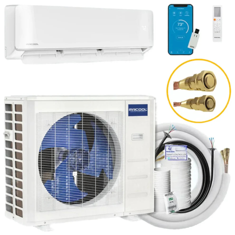 MRCOOL DIY 5th Gen EasyPro 12K BTU Single Zone Mini Split Complete System 115V with 16 ft. DIY Quick Connect Line Set and DIYPRO Cable – EZPRO-12-HP-11516D-O WholesaleHVACDirect