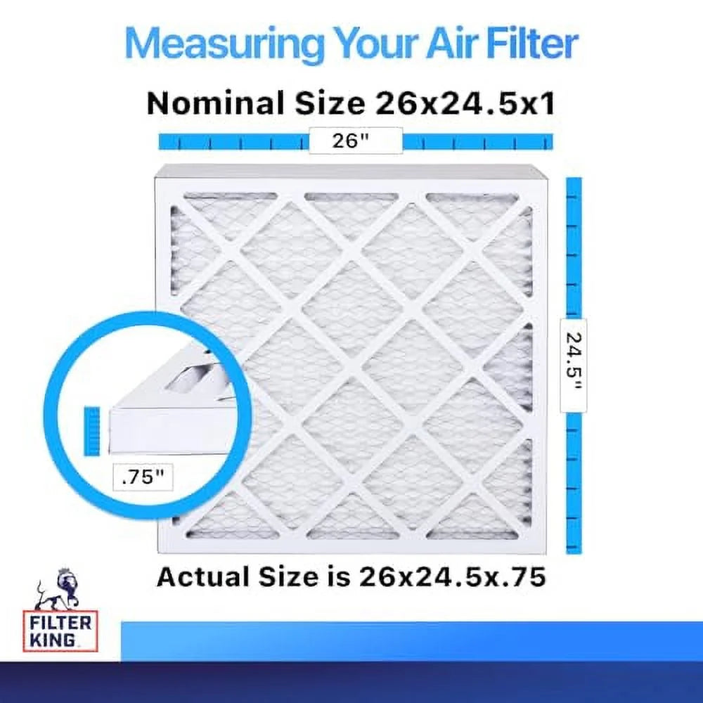 Filter King 17×61.5×1 Air Filter | 4-PACK | MERV 8 HVAC Pleated A/C Furnace Filters | MADE IN USA | Actual Size: 17 x 61.5 x .75″ – FK17x16.5x1A-M8 -4 WholesaleHVACDirect