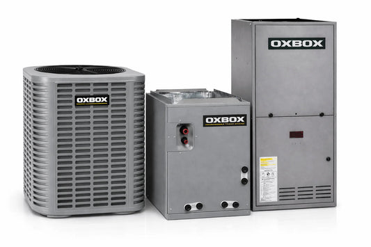 OXBOX BY TRANE  3 Ton 13.4 SEER2 R454B Split System Air Conditioner with C-Cab Cased Evaporator Coil & 100,000 BTU Gas Furnace – J5AC3036A1000AA, J5GXCC005AC6HUA, J962V100CU5SA OXBOX BY TRANE