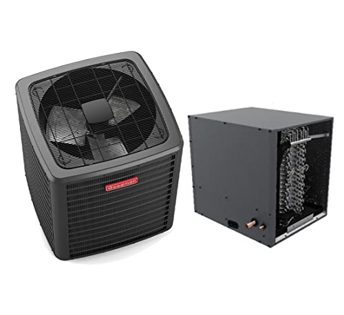 Goodman 3.5 Ton 14.3 SEER2 Air Conditioning Condenser and Horizontal Coil (24.5") - Free Thermostat Included - GSXN404210-CHPT4860D4