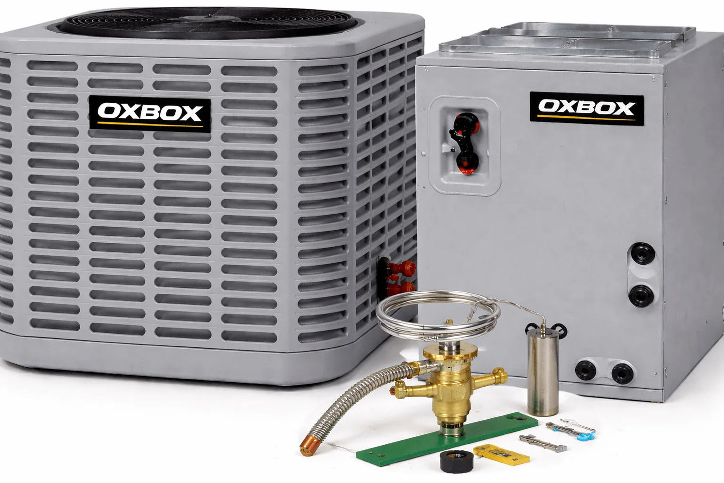 OXBOX BY TRANE 3 Ton 14.3 SEER2 Split-System Air Conditioner with B-Cabinet Cased Coil and R454B TXV Kit – J5AC5036A1000AA, J5GXCB004AC6HUA OXBOX BY TRANE