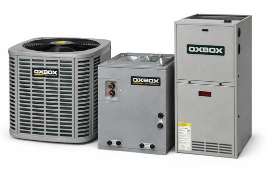 OXBOX BY TRANE 3 Ton Dual Fuel HVAC System – Heat Pump with 120,000 BTU Gas Furnace – J5HP5036A1000AA , J5MXCD018AC6HCA , J801V120DM5SE OXBOX BY TRANE