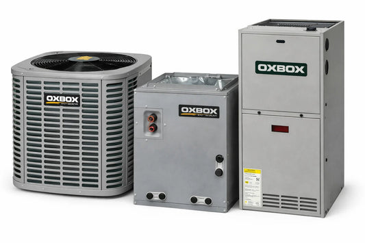 OXBOX BY TRANE 1.5 Ton Heat Pump System with 60,000 BTU Gas Furnace – J5HP5018A1000AA, J5GXCB004AC6HUA & J962V060BU3SA OXBOX BY TRANE