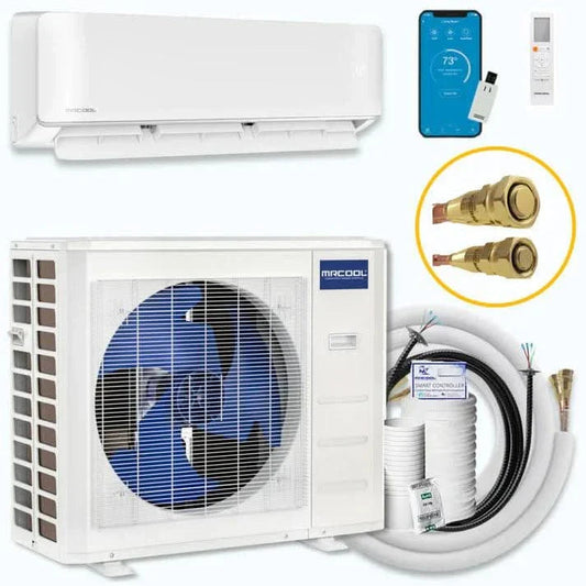 MRCOOL DIY® 5th Gen E Star 18,000 BTU Single Zone Mini Split Complete System with 25ft. Line Set 230V, DIY-18-HP-WM-230D25-O WholesaleHVACDirect